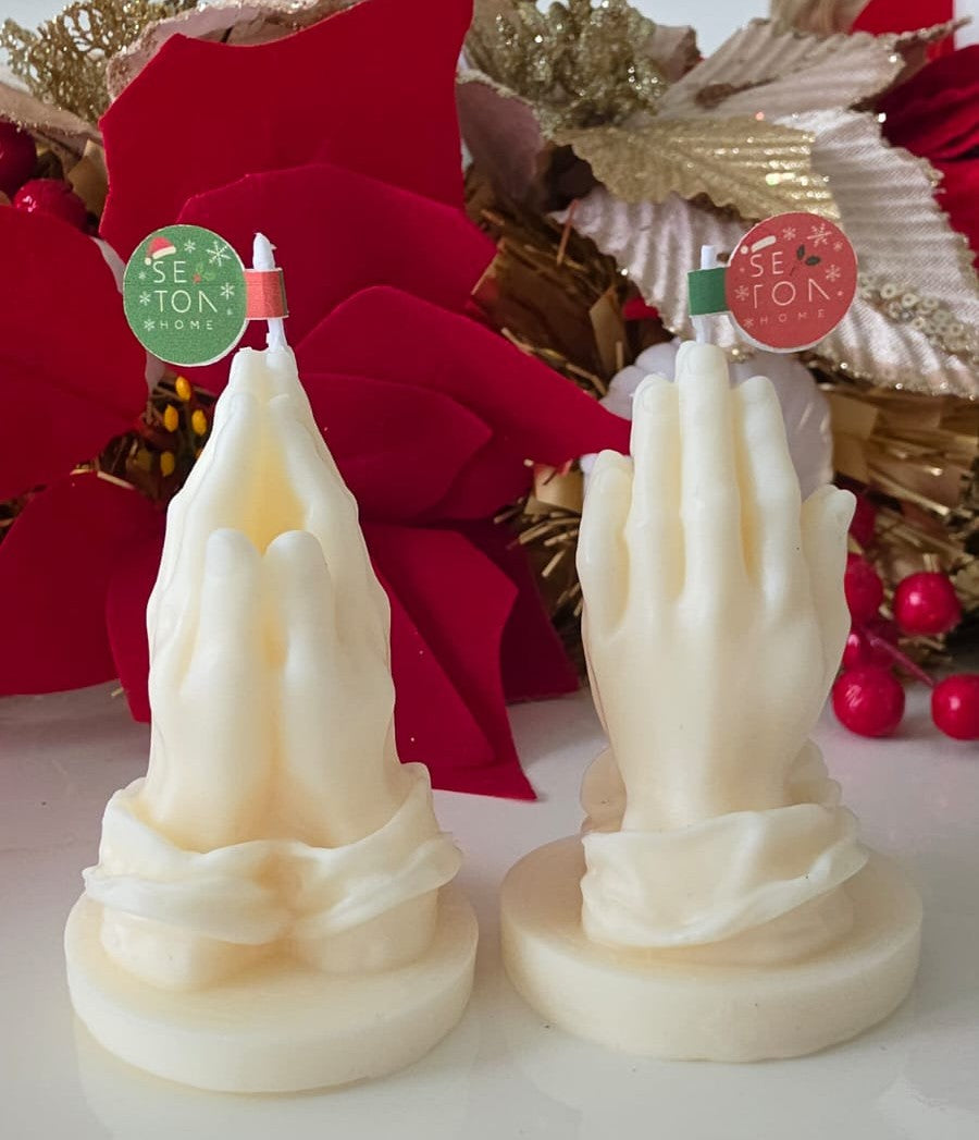 Velas decorativas la Mano de Dios. Set de 2.