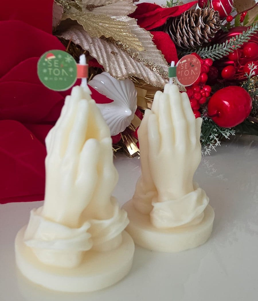 Velas decorativas la Mano de Dios. Set de 2.