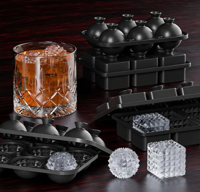 Molde de cubitos de hielo de silicona Easy-Release con embudo