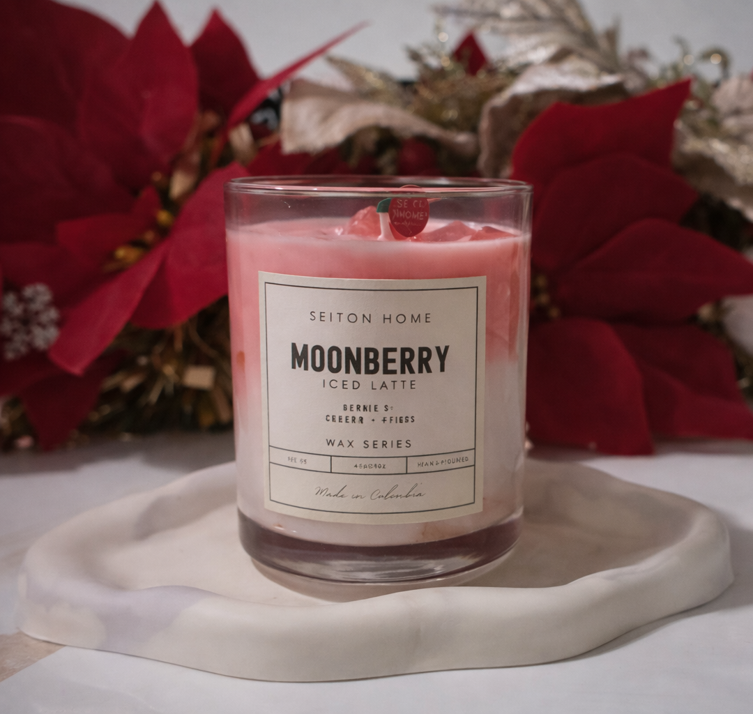 Vela decorativa MOONBERRY ICED LATTE - Aroma a Fresa/Cereza