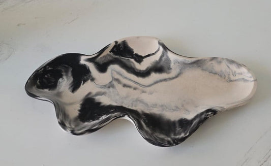 Bandeja Orgánica Efecto Mármol – Joyero Decorativo - Seiton Home