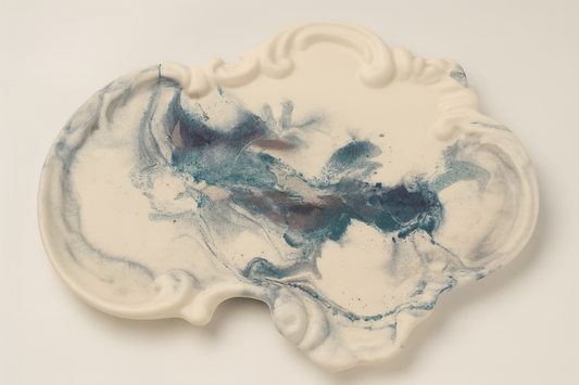 Plato porta vela estilo Barroco.