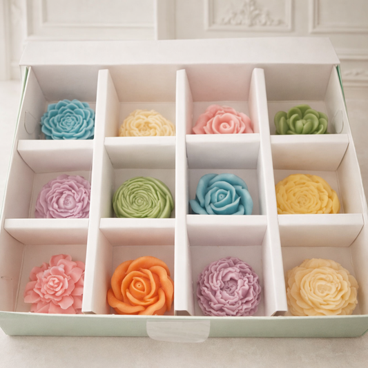 Caja de 10 Rosas Artesanales en Cera – Set Premium Decorativo. - Seiton Home
