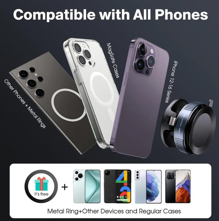 Soporte Magnético Para Teléfono Con Succión Al Vacío