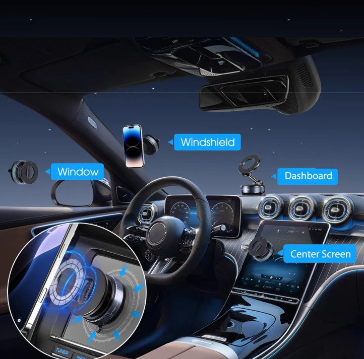 Soporte Magnético Para Teléfono Con Succión Al Vacío