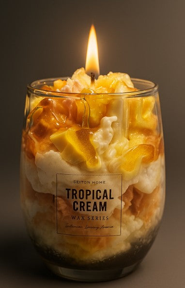 🥭 Tropical Cream - Exuberancia tropical en forma de vela. - Seiton Home