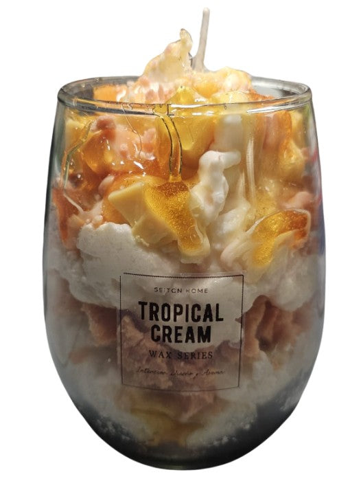🥭 Tropical Cream - Exuberancia tropical en forma de vela. - Seiton Home