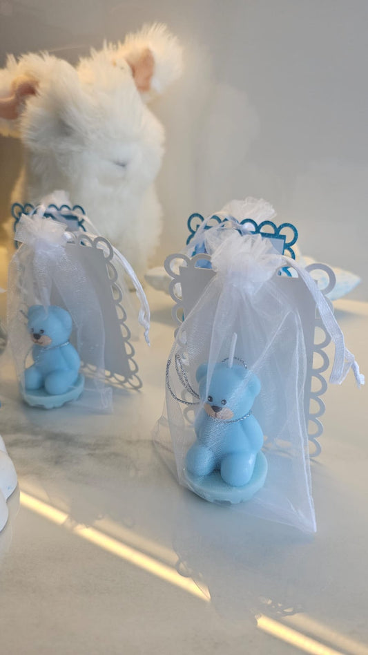 Ositos azul/rosado para Baby Shower set de 12 unidades