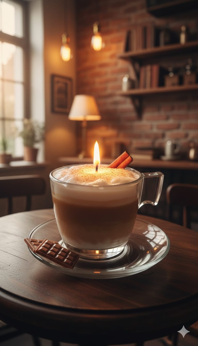 Vela Cappuccino Decorativa y aromatica. - Seiton Home