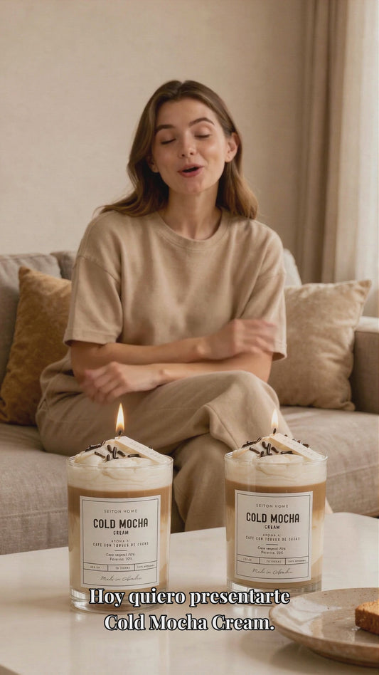 Vela decorativa COLD MOCHA CREAM - Aroma café con toques de Cacao.